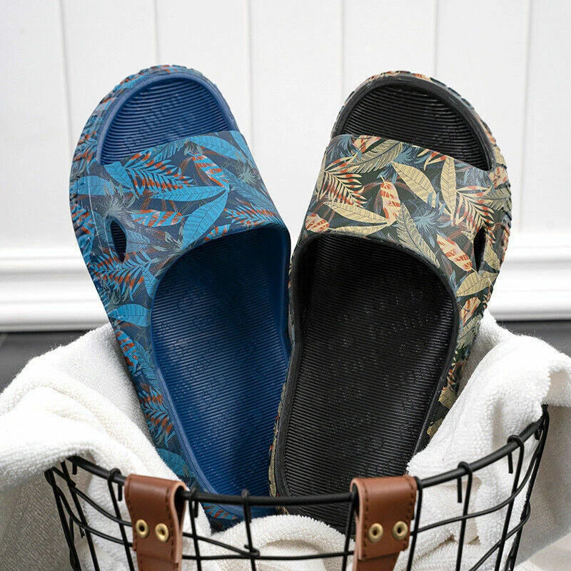 Men's Slippers Non-slip EVA Massage Household Sandals Breathable Beach Shoes