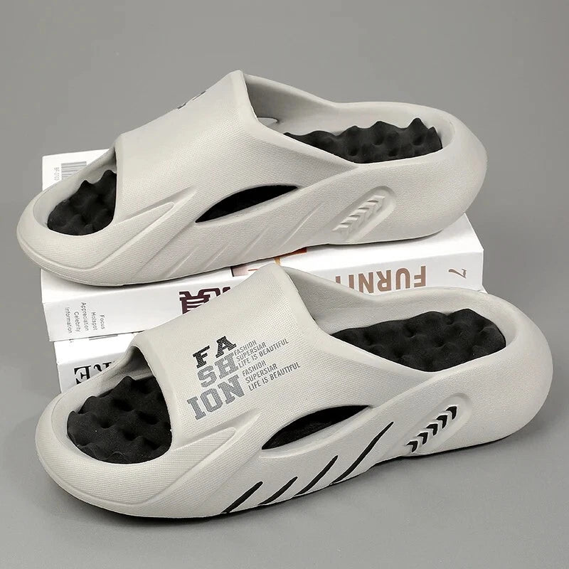 Summer Men Massage Slippers Indoor Outdoor Sandals Big Size 38-47 Beach Slippers