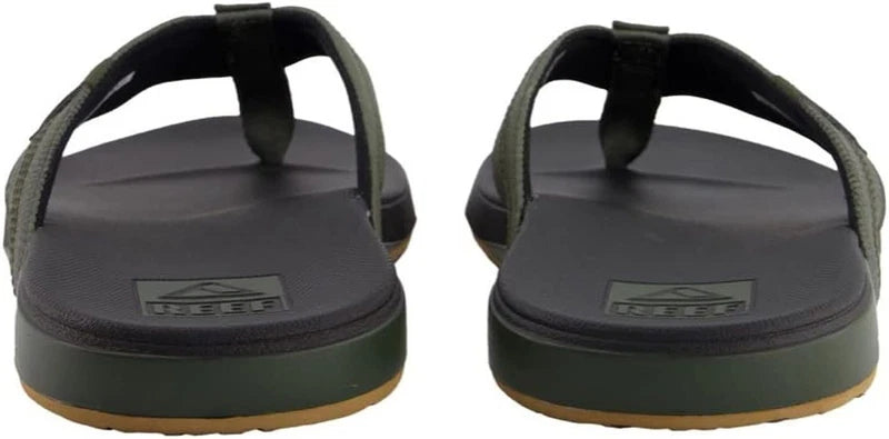 Reef Men’s Cushion Phantom Flip-Flop – Geo Olive, Comfortable, Waterproof & Non-