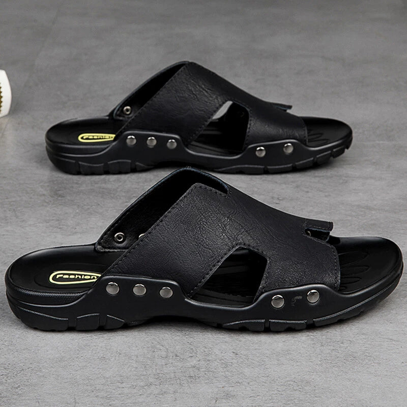 Plus Size Sandals Slippers Men's Open Toe Flats Flips Flops Beach Outdoor New