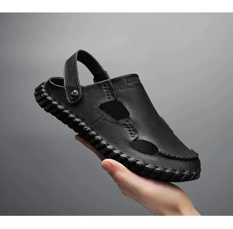 38-48 Mens Closed Round Toe Slingback Sandals Slippers Beach Holiday 2 Ways Wear