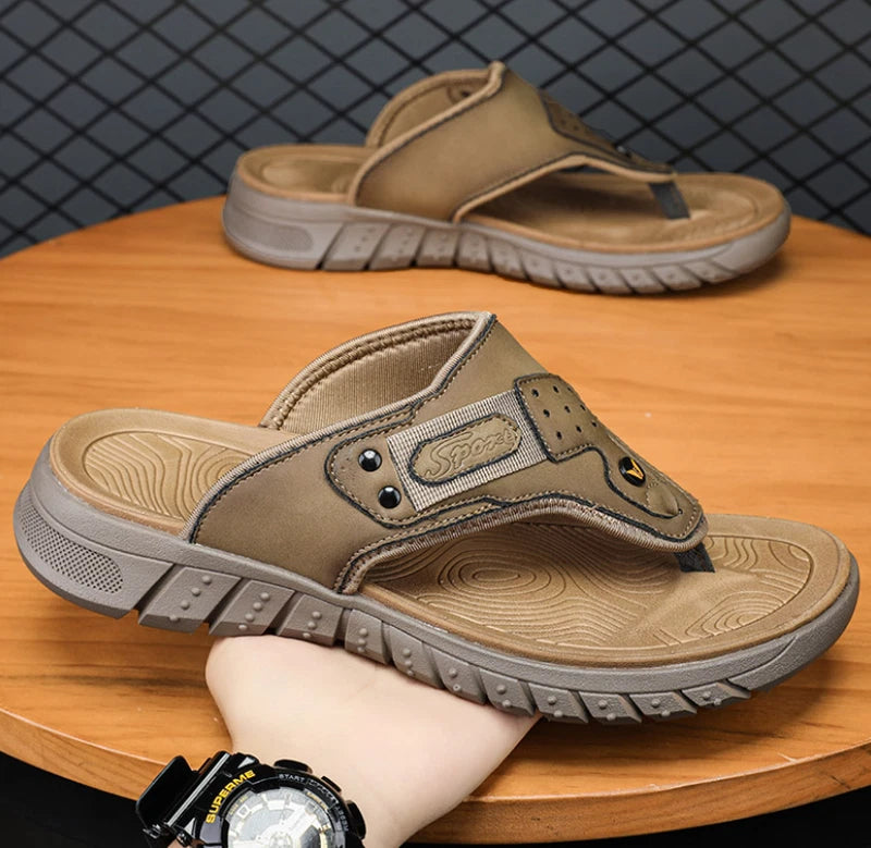 Men's Flip Flops Slippers Summer Outdoor Thick Soled Casual Beach Sandals Shoes