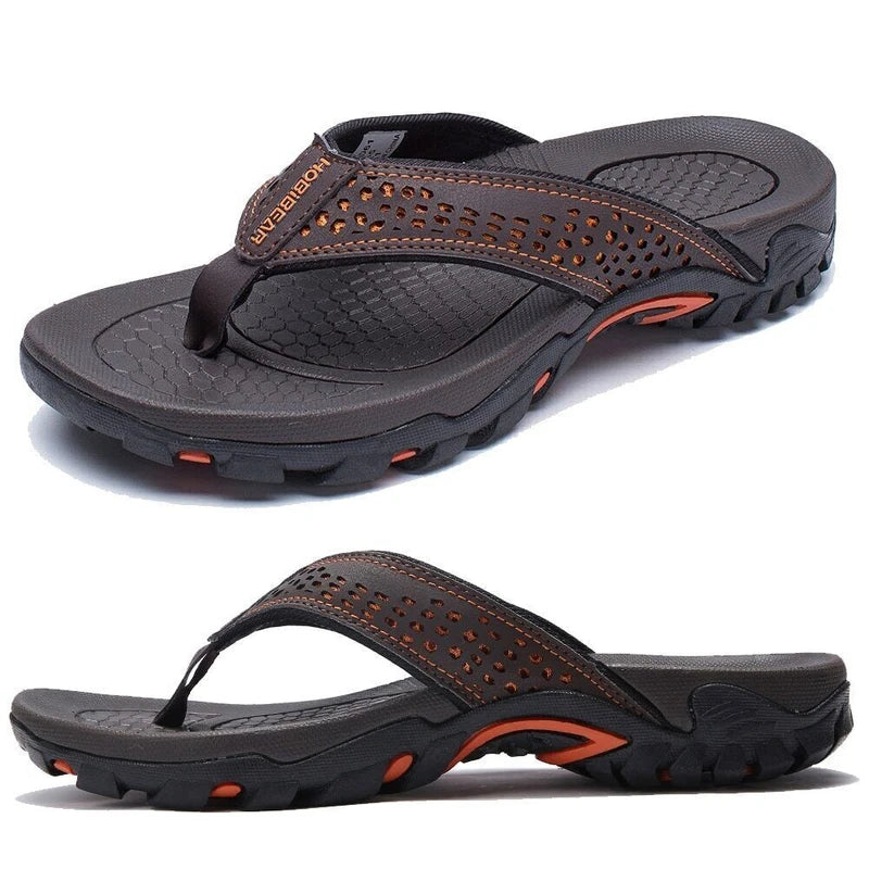 Summer Men Flip Flops Slippers Outdoor Flats Slides Beach Shoes Size 40-50