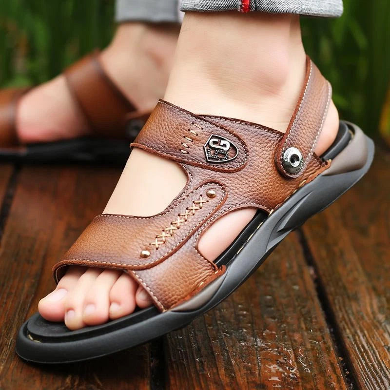Men Summer Sport Fashion Casual Flat Sandals Open Toe Shoes Beach Slippers Retro