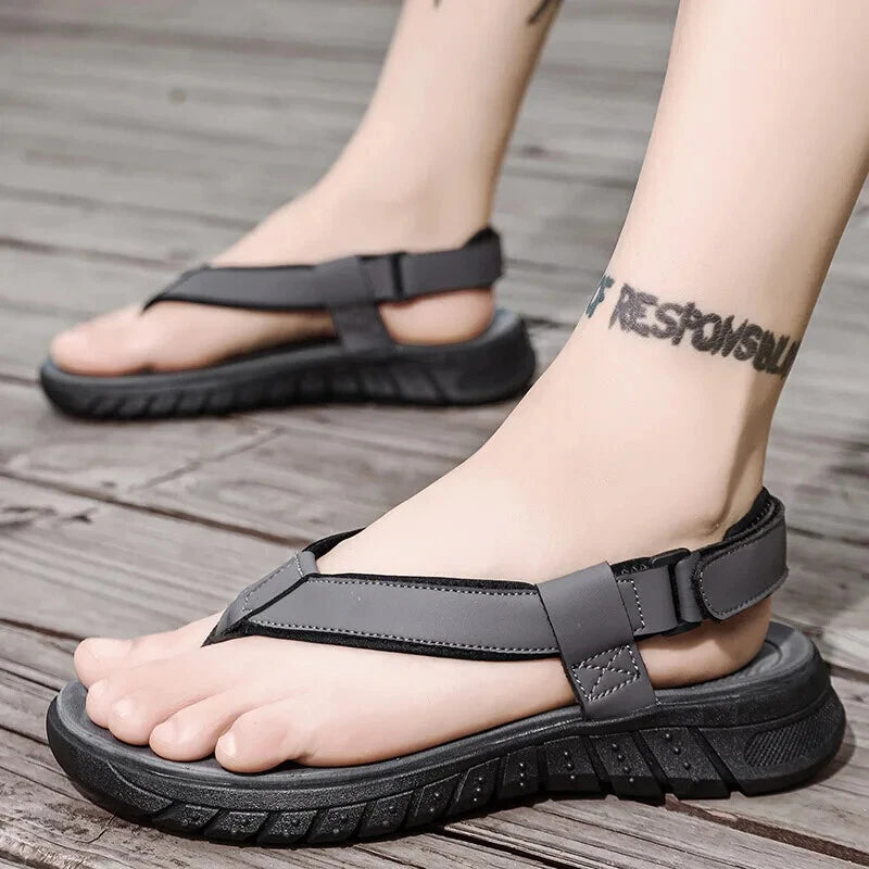 Men Summer Casual Sandals Outdoor Slippers Flip Flops Flats Comfort Beach Shoes