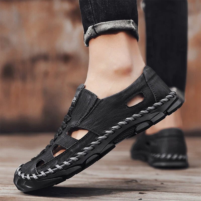 Men Sandals Comfortable Flats Outdoor Beach Casual Shoes Slippers Big Size 38-48