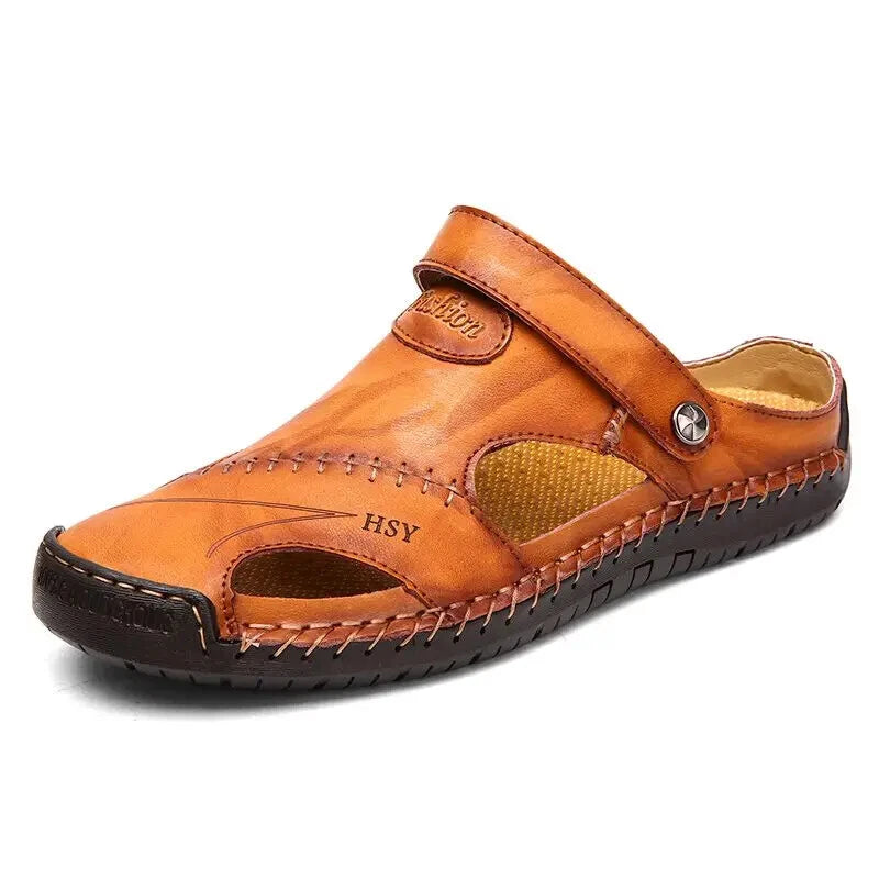 Summer Men Sandals Breathable Slippers Slip On Flats Outdoor Beach Shoes