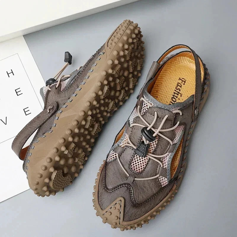 Men's Summer Sandals Comfortable Flats Slip On Slippers Beach Casual Shoes