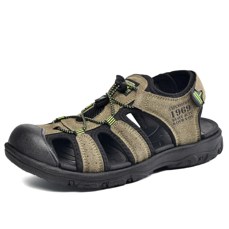 Male Casual Outdoor Sandals Summer Breathable Flat Beach Shoes Comfort Slippers