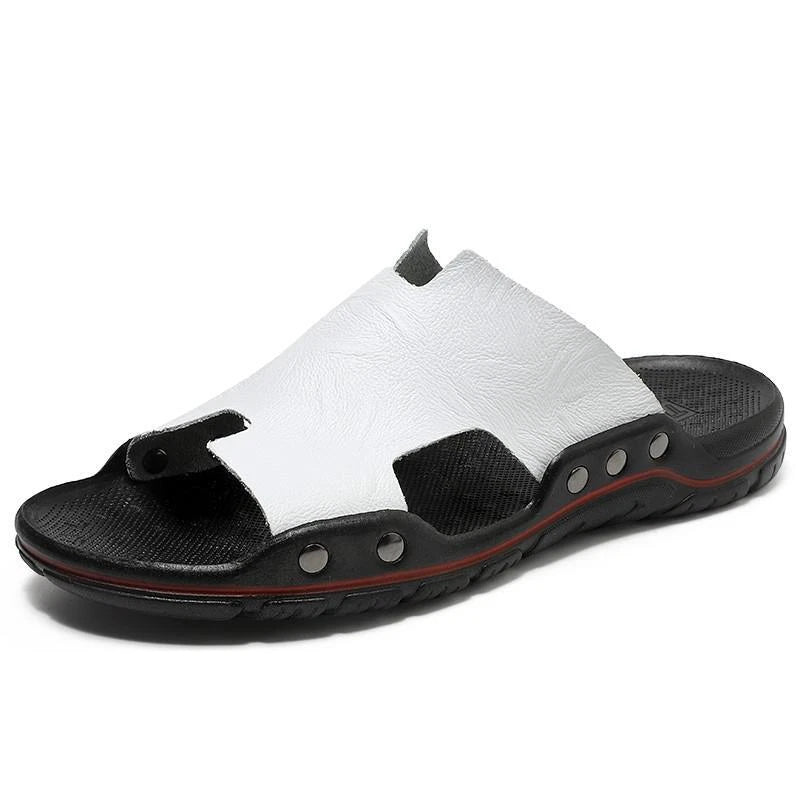 Men Slippers Slip on Flats Slides Beach Sandals Casual Shoes Big Size 38-48