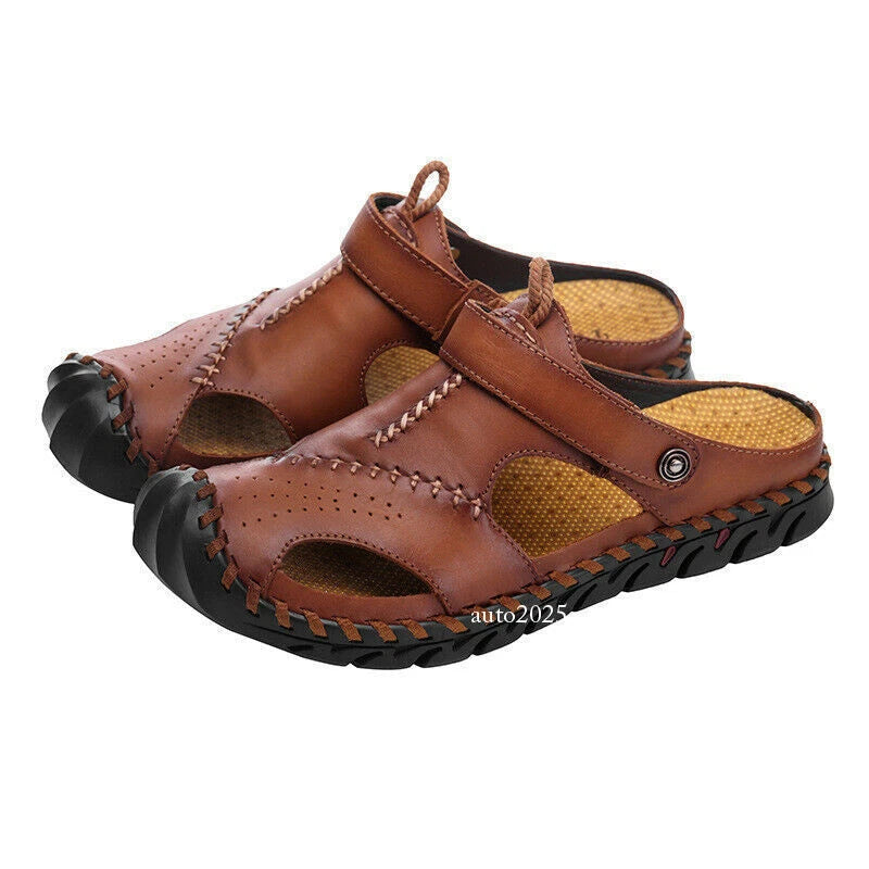 Men Hiking Sandals Closed Toe Walking Trail Beach Summer Shoes Non-slip Slippers