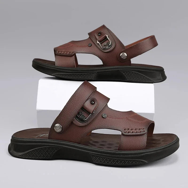 Summer Men's Sandals Breathable Non-Slip Outdoor Slippers Soft Sole Beach Shoes