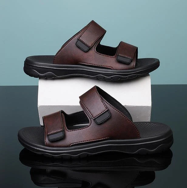 Men's Summer Beach Shoes Slippers Outdoor Casual Flats Slip On Sandals Comfort