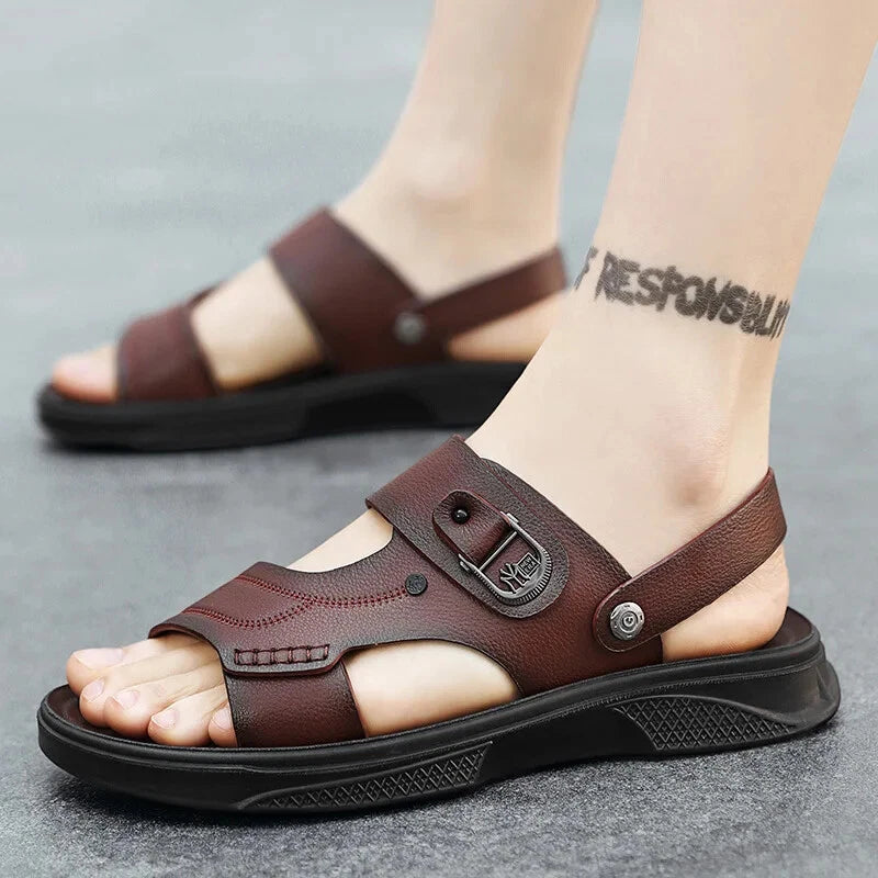 Summer Men's Sandals Breathable Non-Slip Outdoor Slippers Soft Sole Beach Shoes
