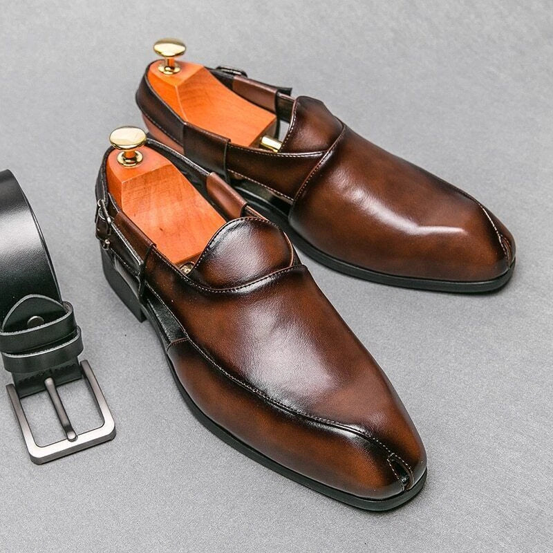 Men's Sandals Anti-collision Driving Shoes Handmade Beach Retro Sandals Slippers