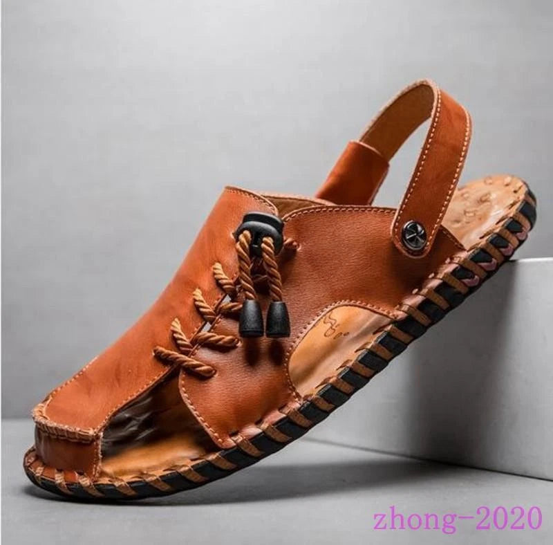 Chic Men Summer Plus Size Sandals Closed Toe Outdoor Shoes Beach Casual Slippers