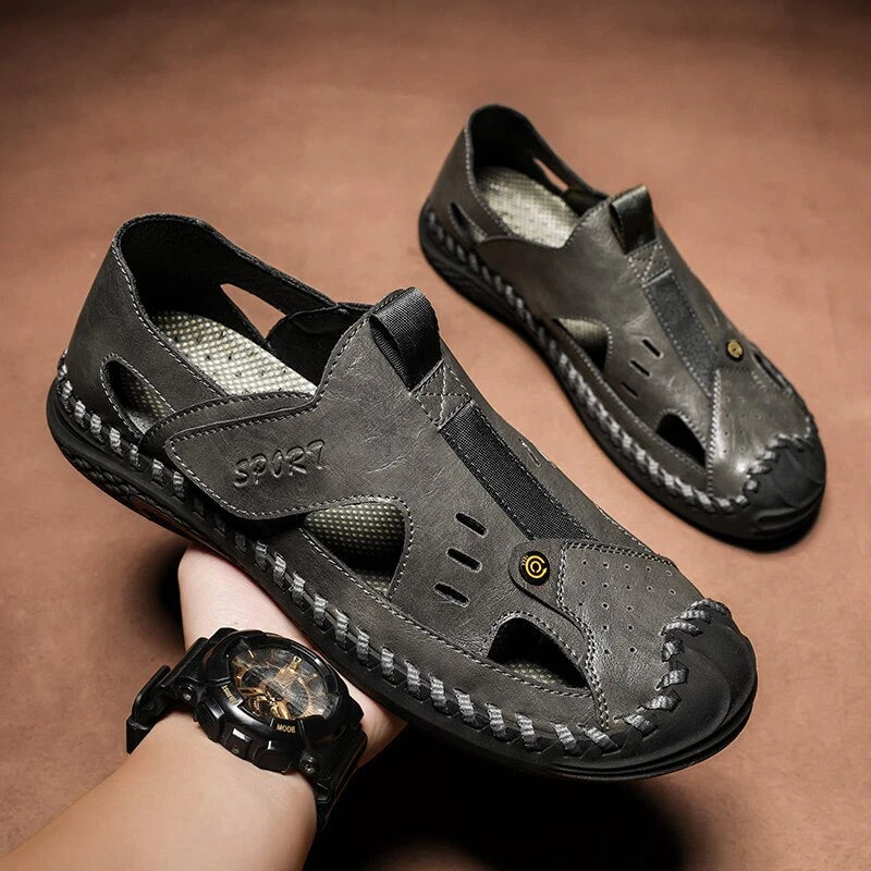 Men Breathable Sandals Outdoor Casual Slides Lightweight Slip-on Beach Slipper