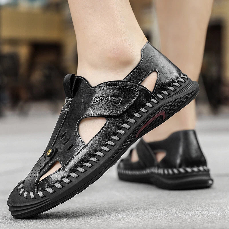 Men Breathable Sandals Outdoor Casual Slides Lightweight Slip-on Beach Slipper