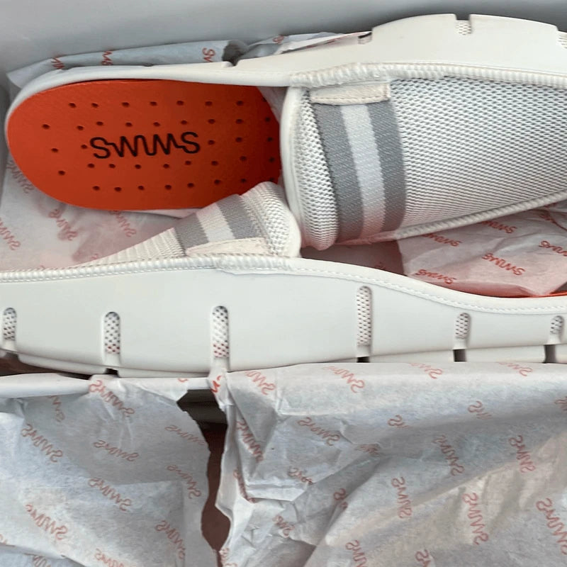 Swims Slide Loafer Sandals Beach Slippers White EVA US9