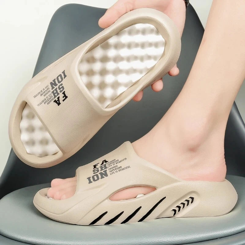 Summer Men Massage Slippers Indoor Outdoor Sandals Big Size 38-47 Beach Slippers