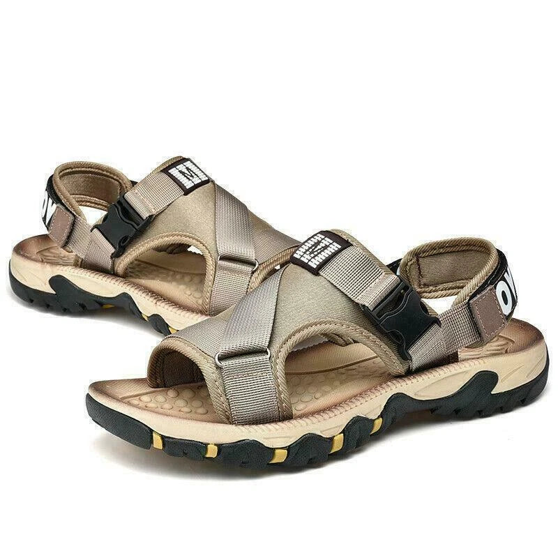 Men's Summer Beach Slippers Casual Outdoor Shoes Open Toe Sandals Oversize Beach