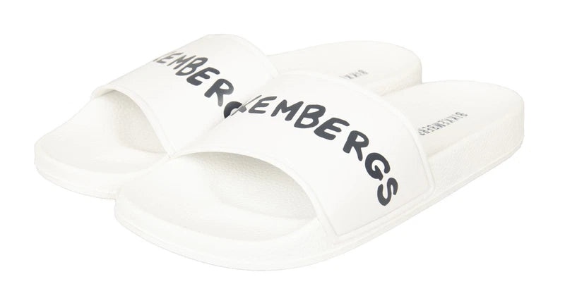 BIKKEMBERGS men's beach or pool slide beachwear slipper with logo item BKK3MSR03