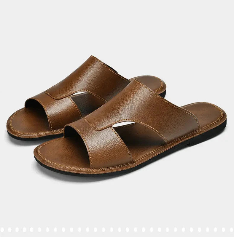 38-47 Plus Size Men's Open Toe Slippers Sandals Beach Holiday Flats Shoes Summer