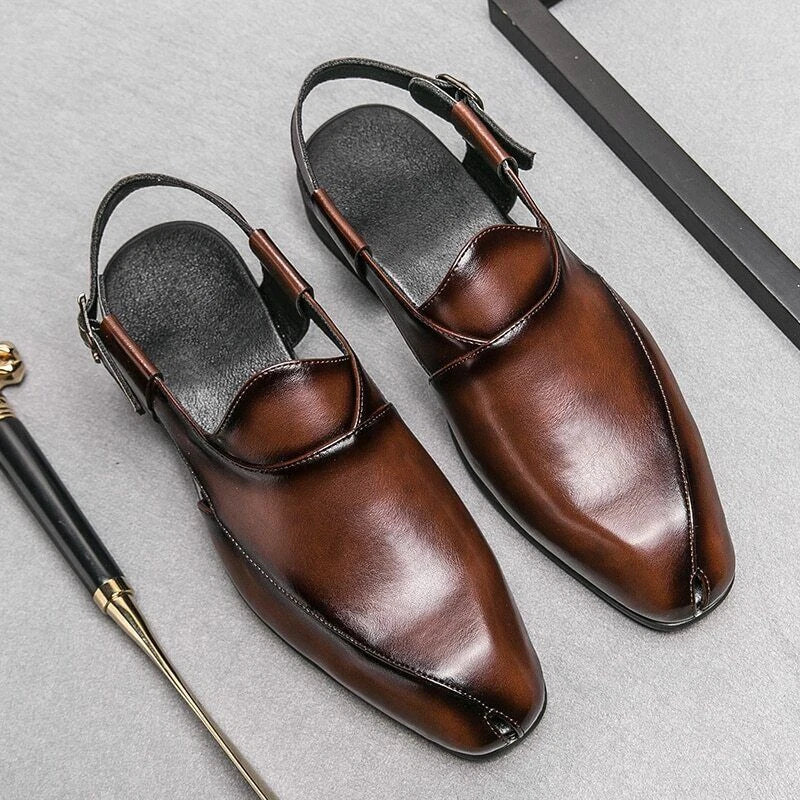 Men's Sandals Anti-collision Driving Shoes Handmade Beach Retro Sandals Slippers