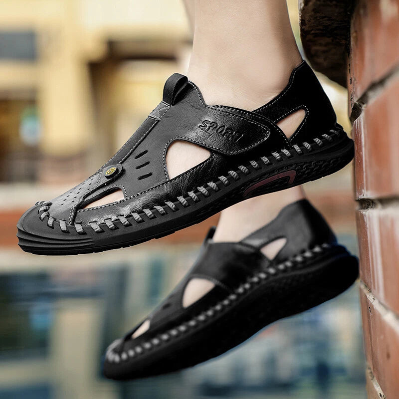 Men Breathable Sandals Outdoor Casual Slides Lightweight Slip-on Beach Slipper
