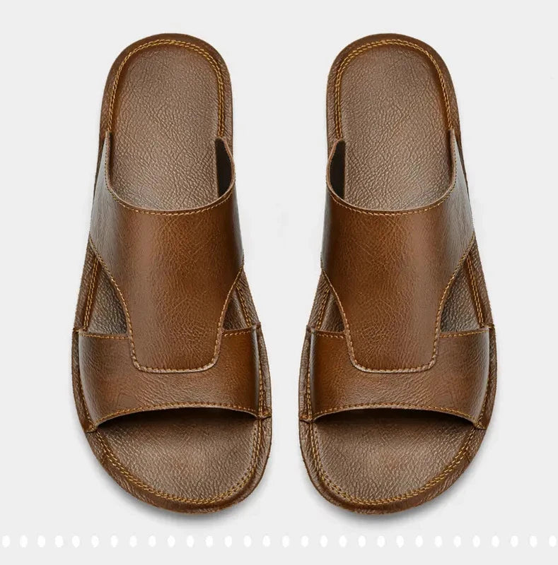 38-47 Plus Size Men's Open Toe Slippers Sandals Beach Holiday Flats Shoes Summer