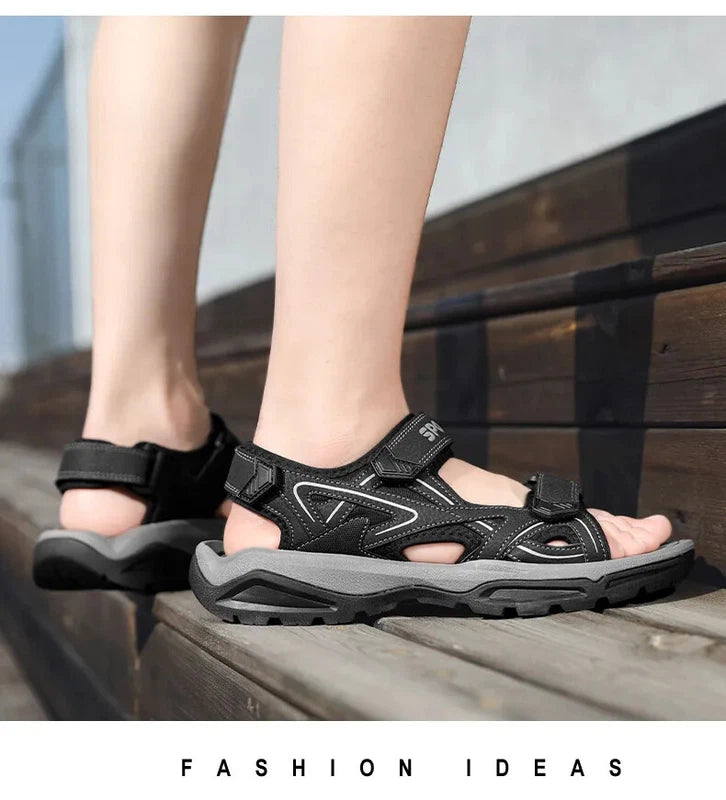 Summer Men's Sandals Outdoor Beach Platform Wading Shoes Soft Non-Slip Slippers
