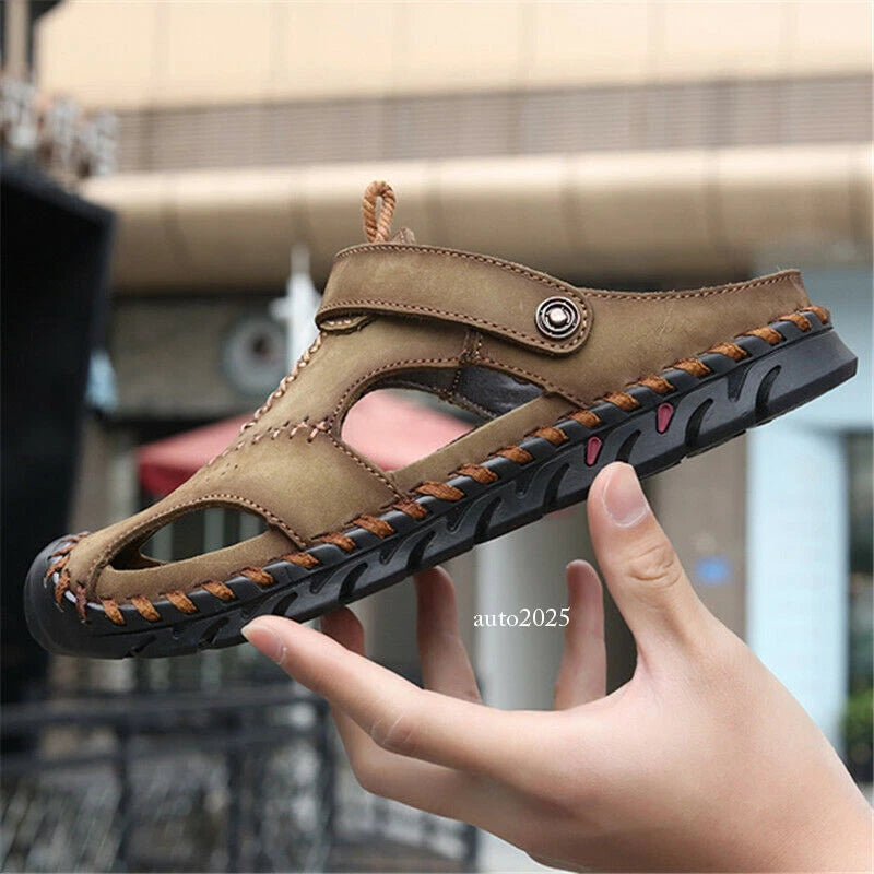 Men Hiking Sandals Closed Toe Walking Trail Beach Summer Shoes Non-slip Slippers