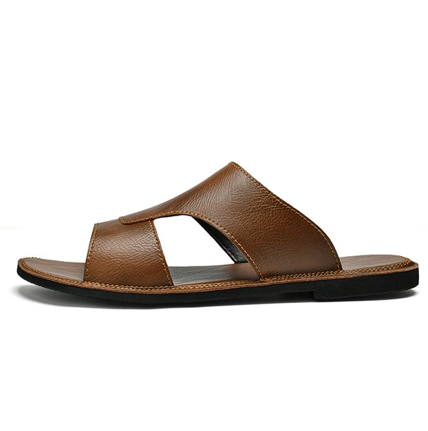 38-47 Plus Size Men's Open Toe Slippers Sandals Beach Holiday Flats Shoes Summer