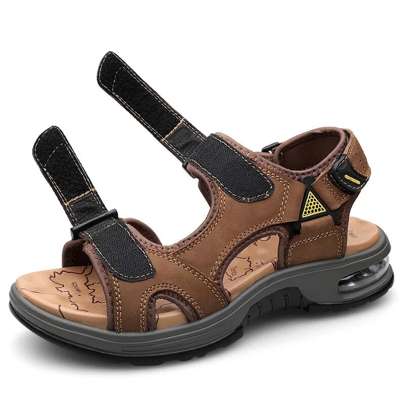 Summer Comfortable Men's Sandals Leather Breathable Slippers Outdoor Beach Shoes