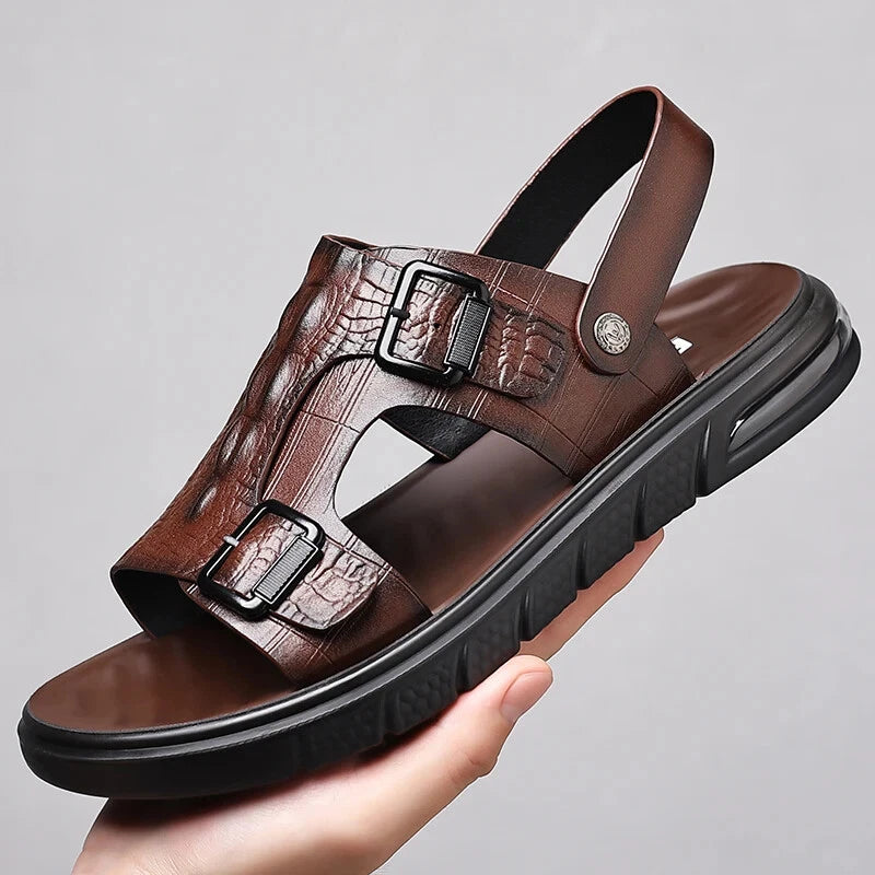 Men's Casual Beach Shoes Summer Sandals Slippers Slip On Flats Slides Footwear
