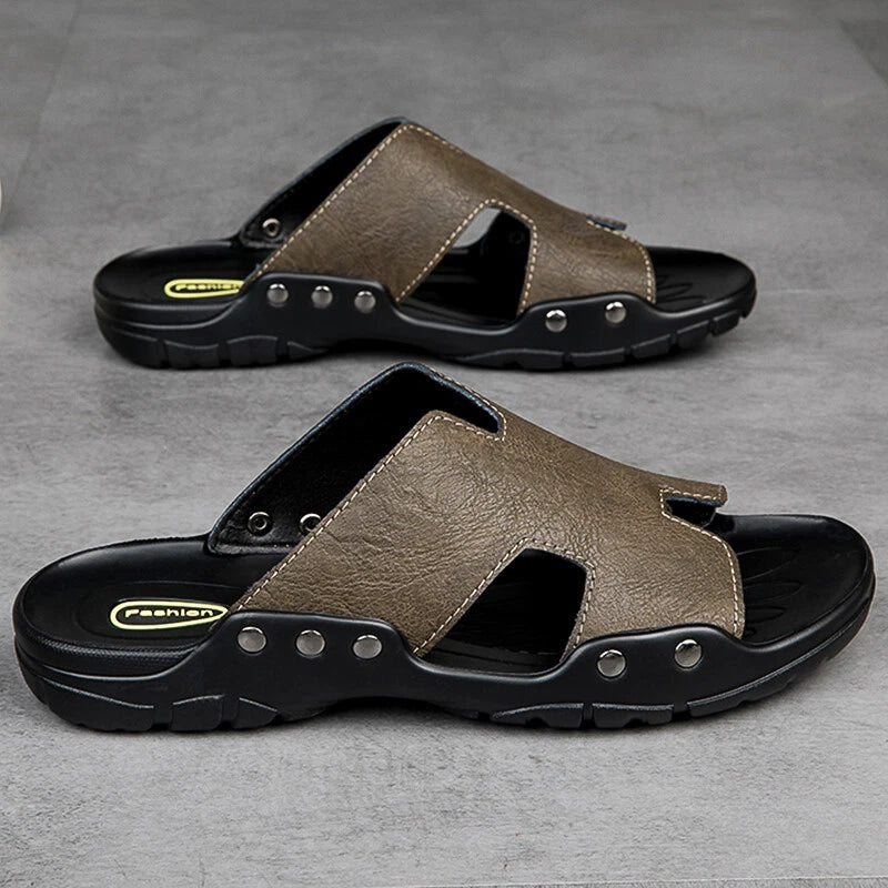 Plus Size Sandals Slippers Men's Open Toe Flats Flips Flops Beach Outdoor New