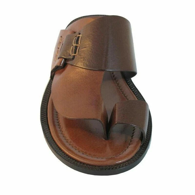 Men's Sandals Slippers Outdoor flip flops faux leather  Beach Casual Shoes