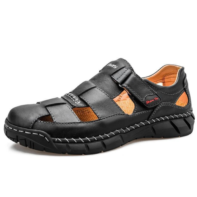 2023 Men's Sandals Leather Outdoor Shoes Cowhide Beach Shoes Slippers