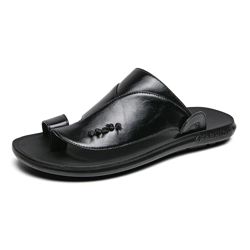 Summer Business Men's Leather Sandals Slippers Formal Outdoor Beach Shoes