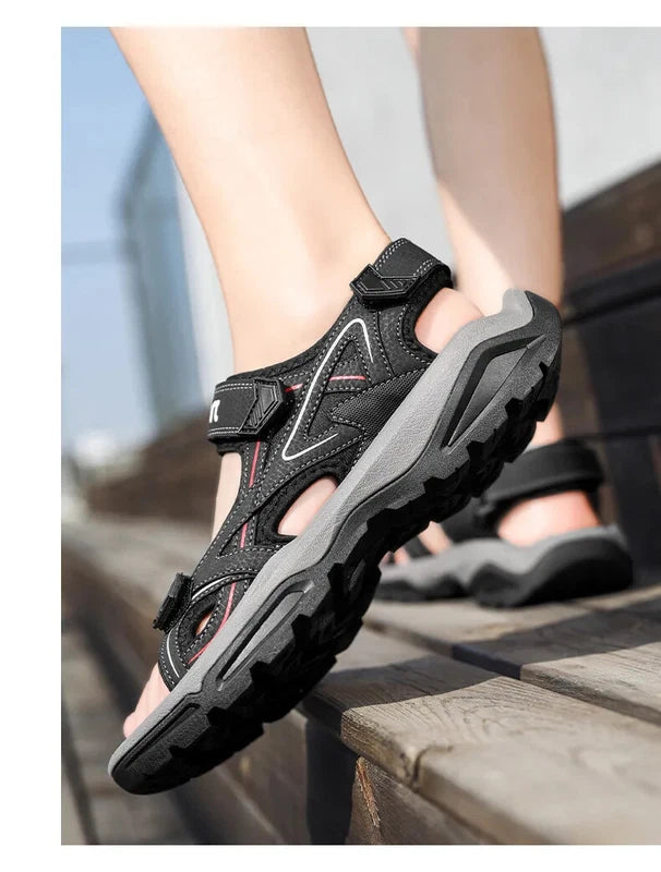 Summer Men's Sandals Outdoor Beach Platform Wading Shoes Soft Non-Slip Slippers