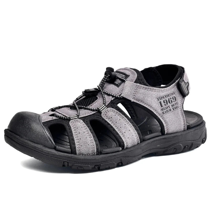 Male Casual Outdoor Sandals Summer Breathable Flat Beach Shoes Comfort Slippers