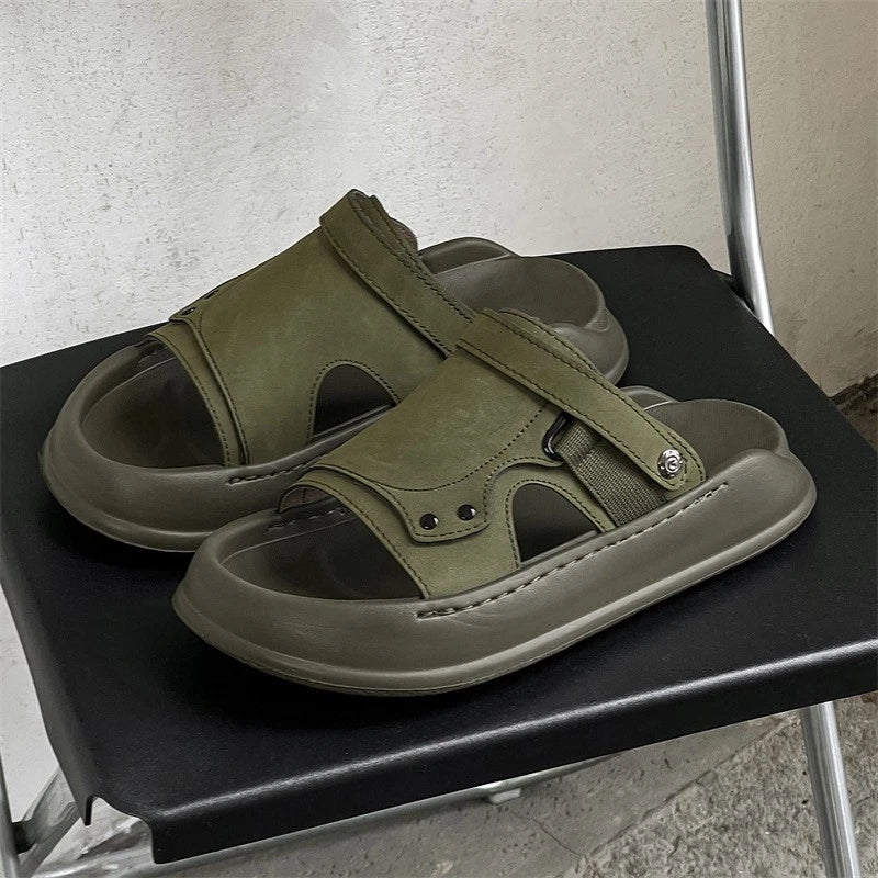 Men's Summer Beach Holiday Platform Sport Sandals Casual Mules Slides Slippers
