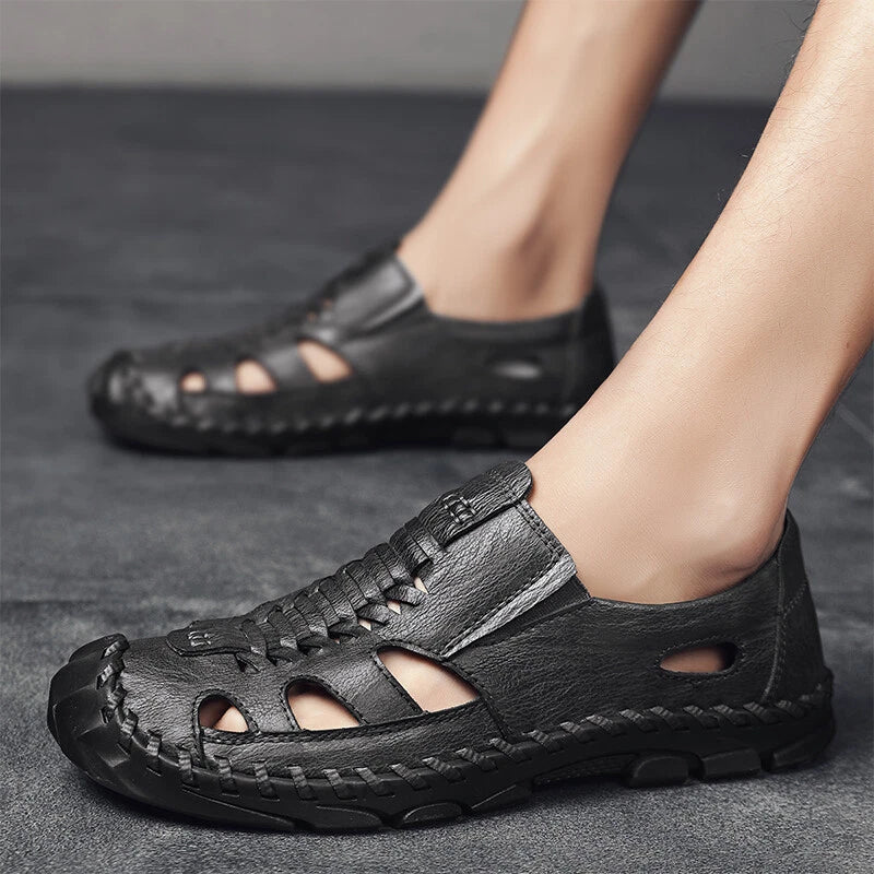 Men Sandals Comfortable Flats Outdoor Beach Casual Shoes Slippers Big Size 38-48