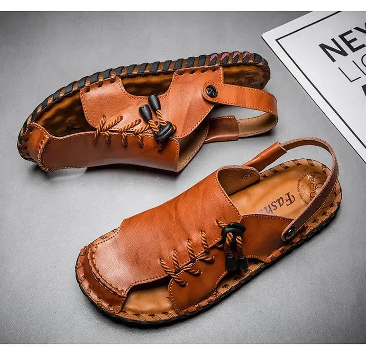 38-47 Mens Closed Round Toe Slingback Sandals Slippers Beach Holiday Summer Flat