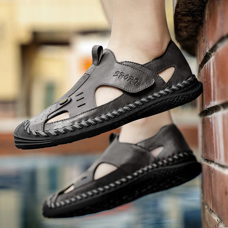 Men Breathable Sandals Outdoor Casual Slides Lightweight Slip-on Beach Slipper