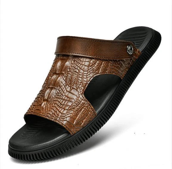 Men's Casual Slippers Shoes Flats Summer Beach Peep Toe Comfort Sandal 38-45 New