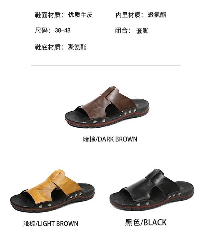 38-48 Plus Size Mens Beach Holiday Open Toe Sandals Slippers Flats Shoes Summer