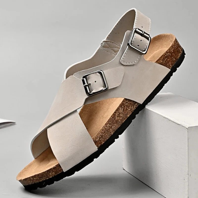 Men's Summer Sandals Hollow Breathable Flats Slippers Outdoor Beach Shoes
