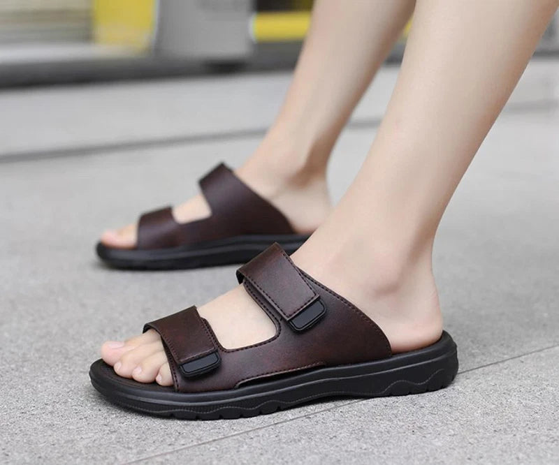 Men's Summer Beach Shoes Slippers Outdoor Casual Flats Slip On Sandals Comfort