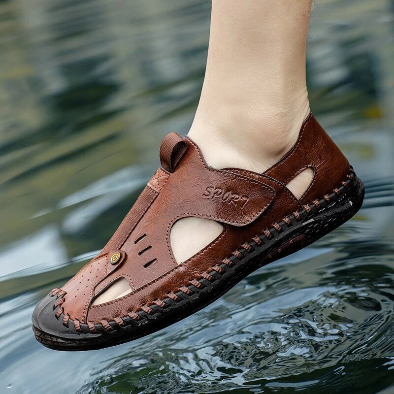 Men Breathable Sandals Outdoor Casual Slides Lightweight Slip-on Beach Slipper